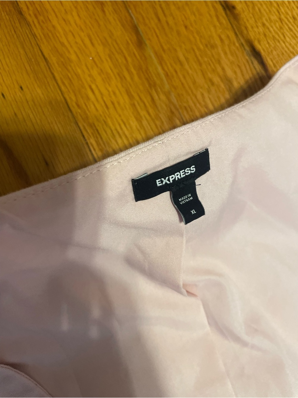 Express Light Pink Button-Front Vest - Picture 3 of 5